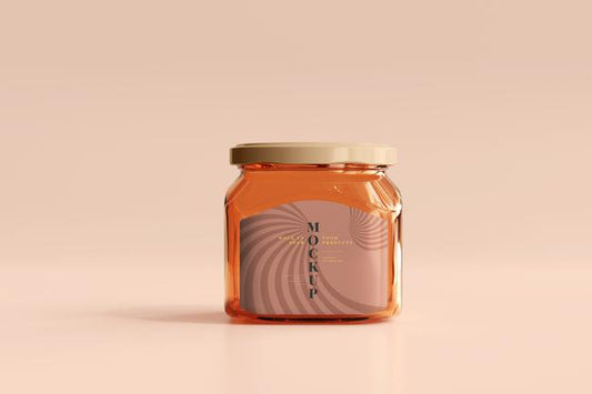 Free Marmalade Glass Jar Mockup Psd