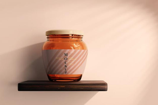 Free Marmalade Glass Jar Mockup Psd