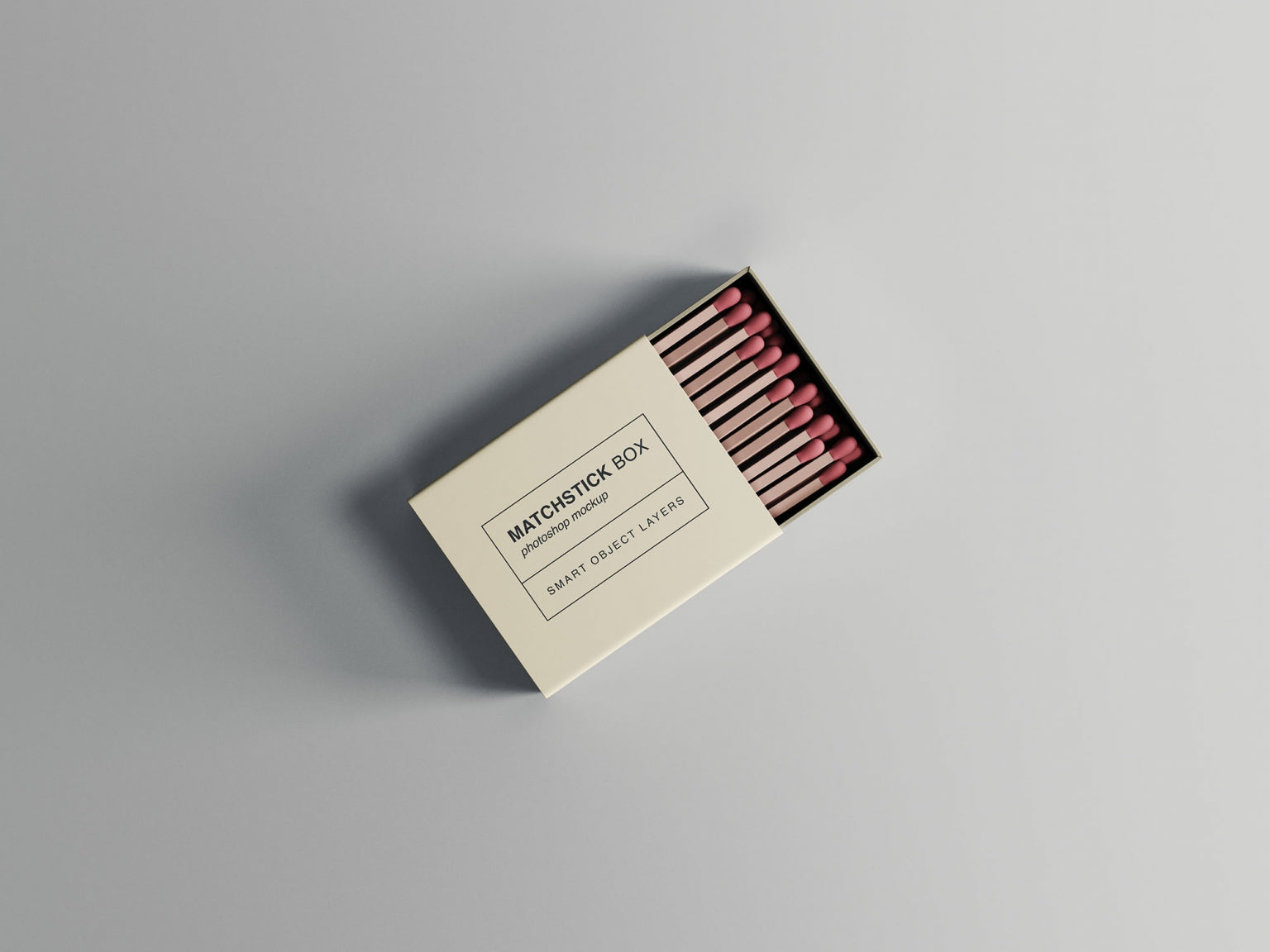 Free Matchstick Box Mockup