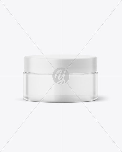 Free Matte Glass Cosmetic Jar Mockup