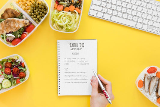 Free Meal Preparation Notebook Mock-Up Psd