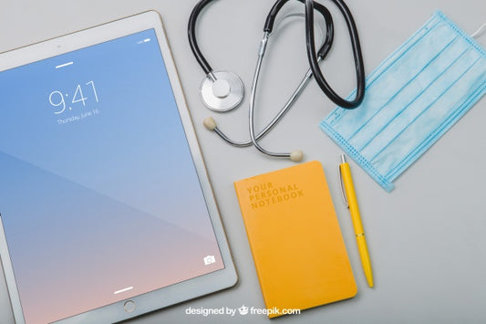 Free Medical Instruments And Tablet'S Mock Up Psd