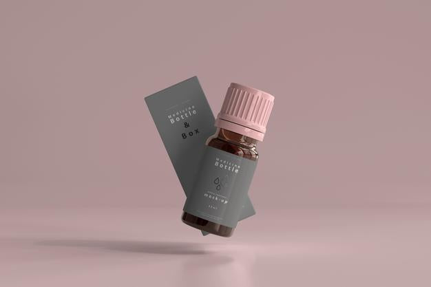 Free Medicine Bottle And Box Mockup Psd