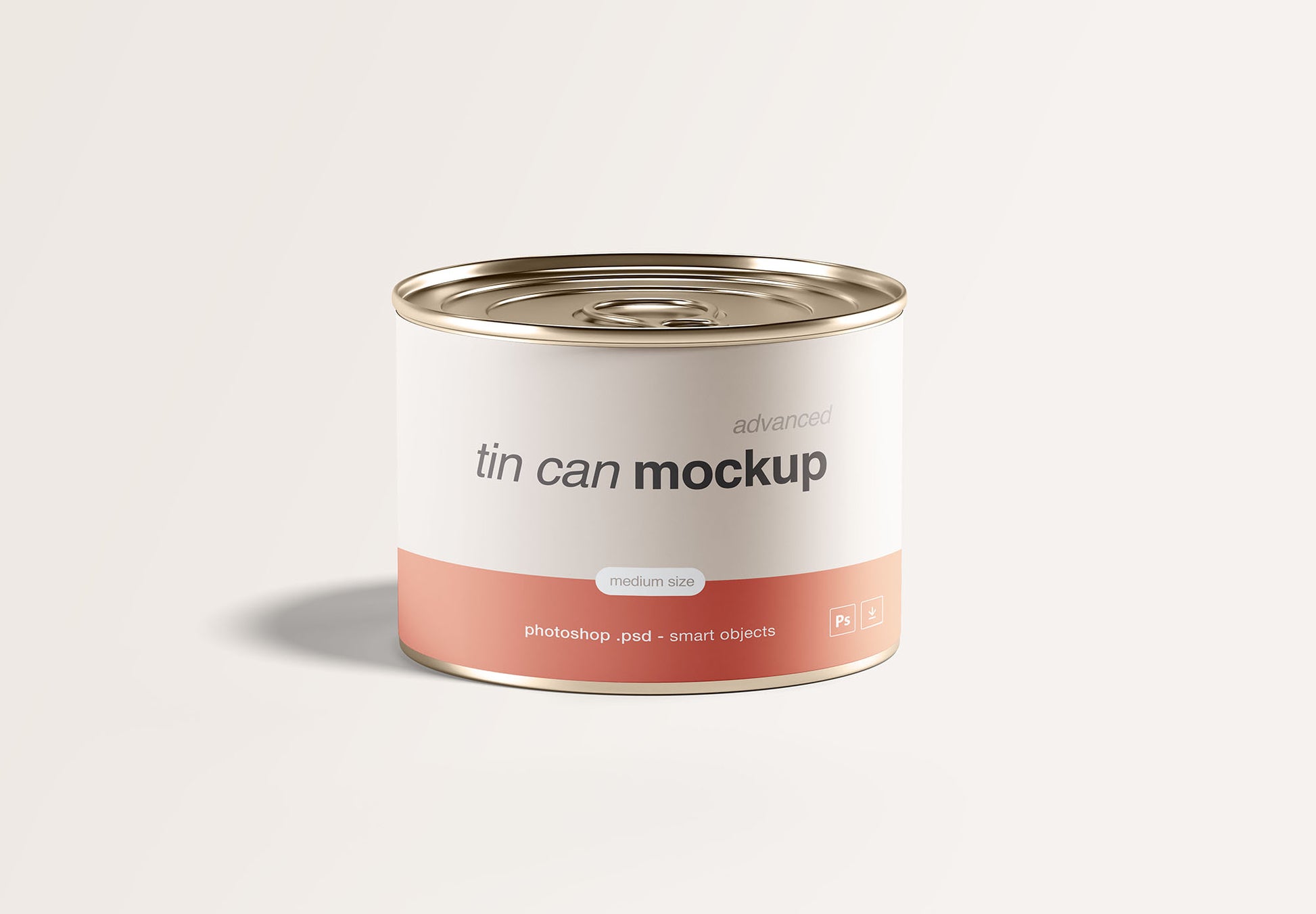 Free Medium Tin Can Mockup