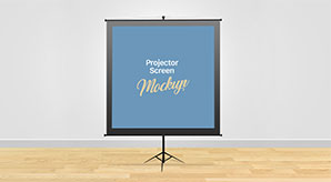Free Meeting Projector Screen Board Mockup Psd