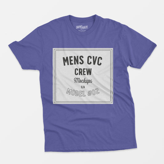 Free Mens Cvc Crew Mockup 02 Psd