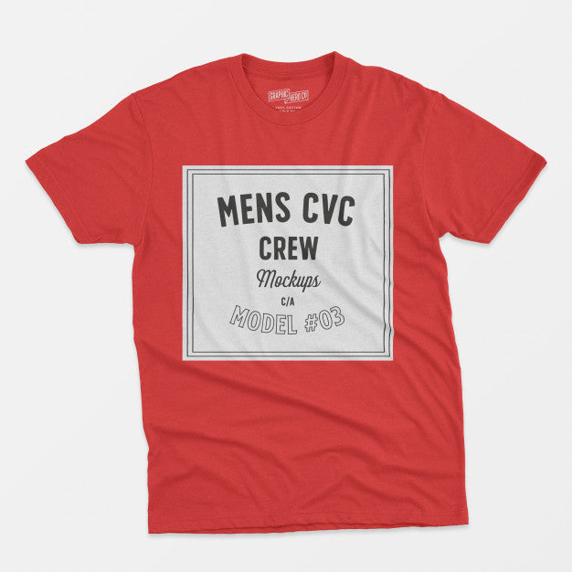 Free Mens Cvc Crew Mockup 03 Psd