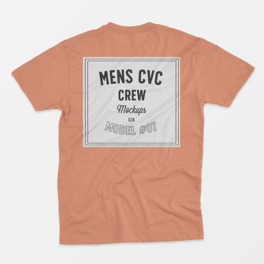 Free Mens Cvc Crew Mockup Psd
