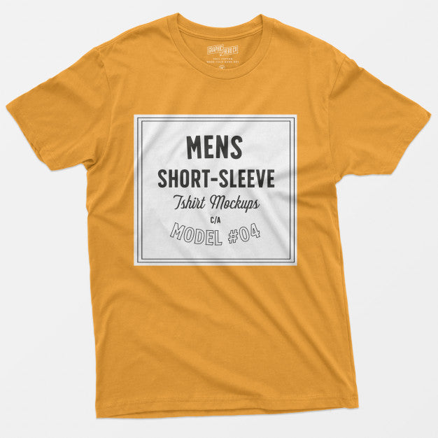 Free Mens Short Sleeve T-Shirt Mockups 04 Psd