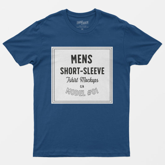 Free Mens Short Sleeve T-Shirt Mockups Psd
