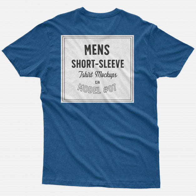 Free Mens Short Sleeve T-Shirt Mockups Psd