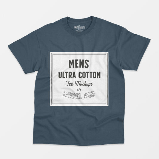 Free Mens Ultra Cotton Tee Mockup 03 Psd