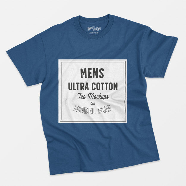 Free Mens Ultra Cotton Tee Mockup 05 Psd