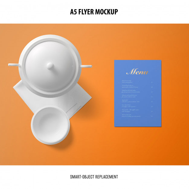 Free Menu Card Mockup Psd