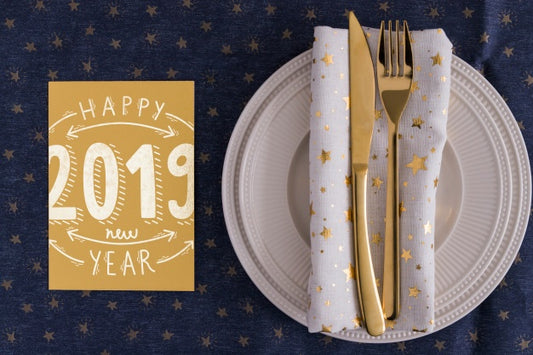 Free Menu Mockup With New Year Concept Psd