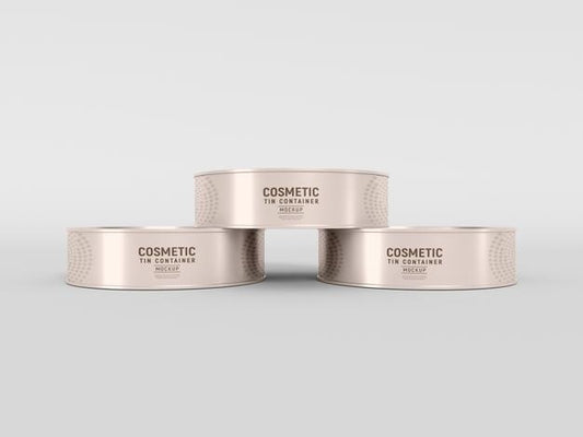Free Metal Cosmetic Container Mockup Psd