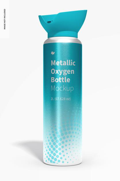 Free Metallic Oxygen Bottle Mockup Psd
