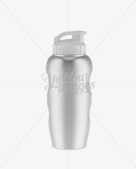 Free Metallic Sport Bottle Mockup