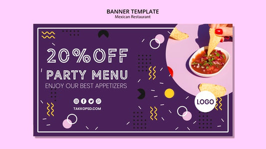 Free Mexican Food Banner Template Psd