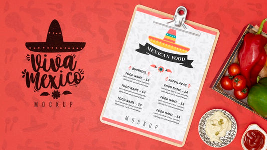 Free Mexican Food Concept Mock-Up Psd