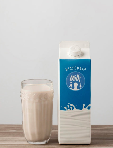 Free Milk Bottle Concept Mock-Up Psd