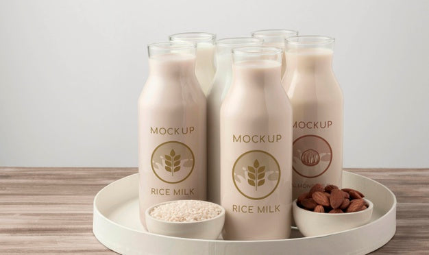 Free Milk Bottle Concept Mock-Up Psd