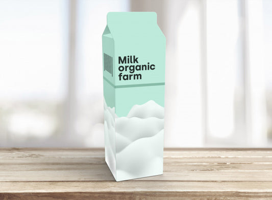 Free Milk Packaging Mockup Psd