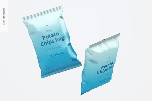 Free Mini Potato Chips Bags Mockup Psd