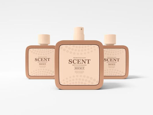 Free Mini Scent Bottle With Box Mockup Psd