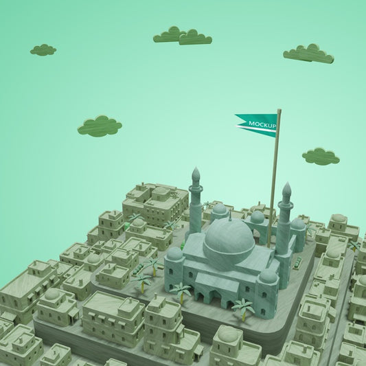 Free Miniature 3D Model Of Cities Psd
