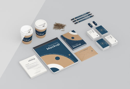 Free Minimal Assortment Of Stationery Objects Psd