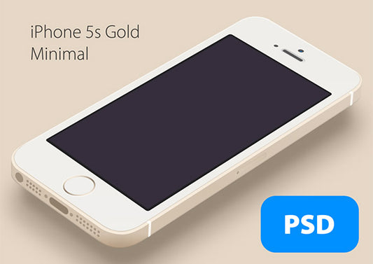 Free Minimal Iphone5S Gold Mockup