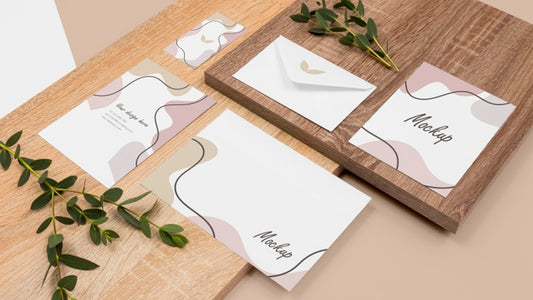 Free Minimal Stationery And Leaves High Angle Psd