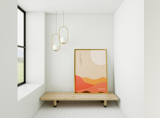 Free Minimalist Interior Assortment With Frame Mock-Up Psd