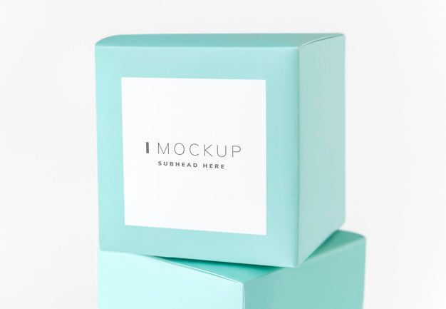 Free Mint Green Packaging Box Mockup Psd