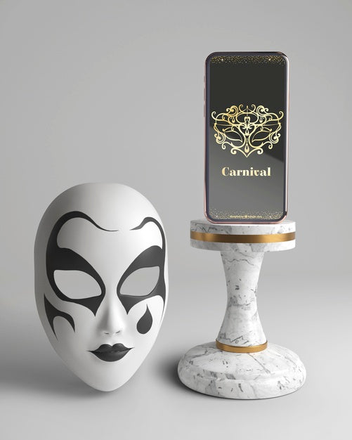 Free Mobile Phone Carnival App Mock-Up And Mask Psd