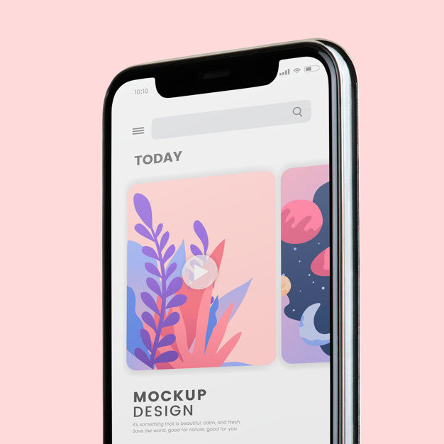 Free Mobile Phone Screen Mockup Design Psd