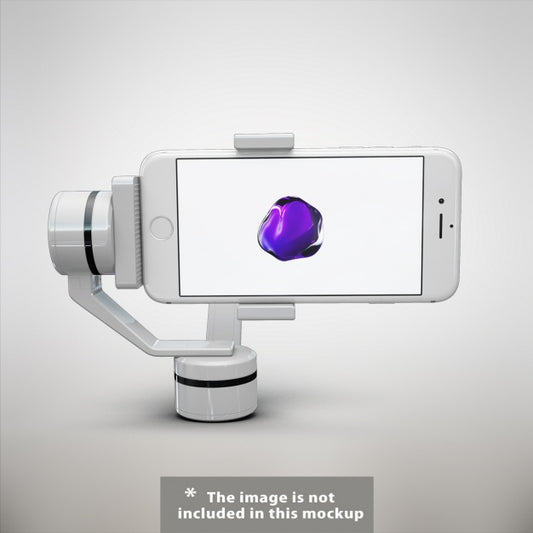 Free Mobile Phone With Selfie Stick Mock Up Psd