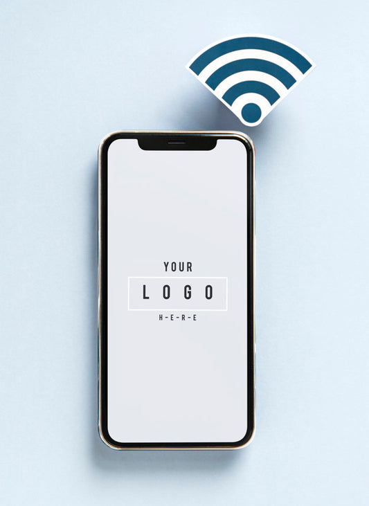 Free Mobile Phone With Wifi Icon Psd