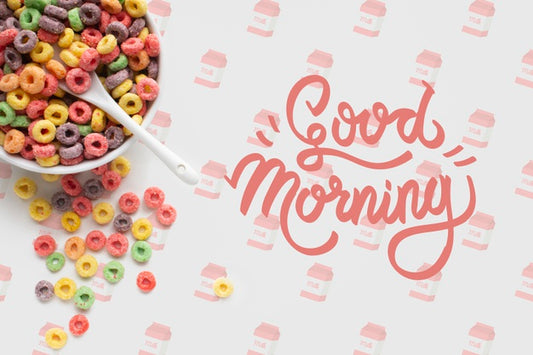 Free Mock-Up Breakfast With Cereals Psd