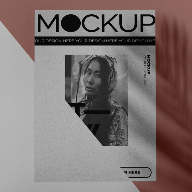 Free Mock Up Brochure Shadow Overlay Concept Psd