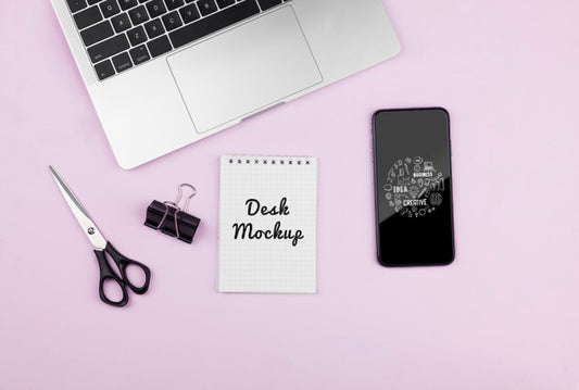 Free Mock-Up Devices On Desk Psd