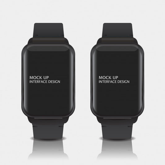 Free Mock Up Digital Display Interface Design For Smart Watch Psd