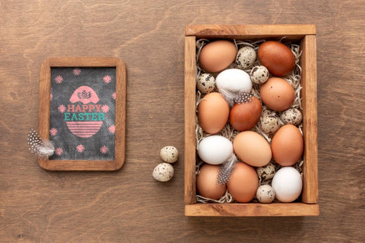 Free Mock-Up Eggs And Frame Psd