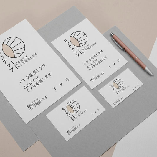 Free Mock-Up For Asian Business Company High View Psd