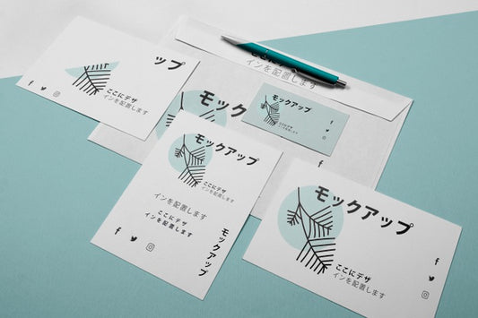 Free Mock-Up For Japanese Business Company On Documents Psd