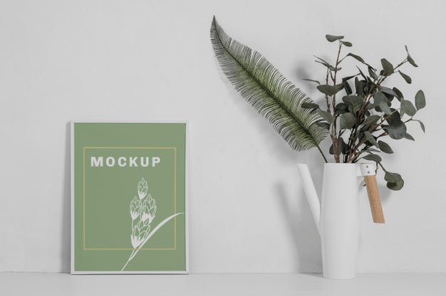 Free Mock Up Frame On Desk Psd