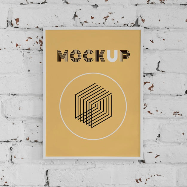 Free Mock Up Frame On Wall Psd
