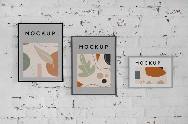 Free Mock Up Frame On Wall Psd