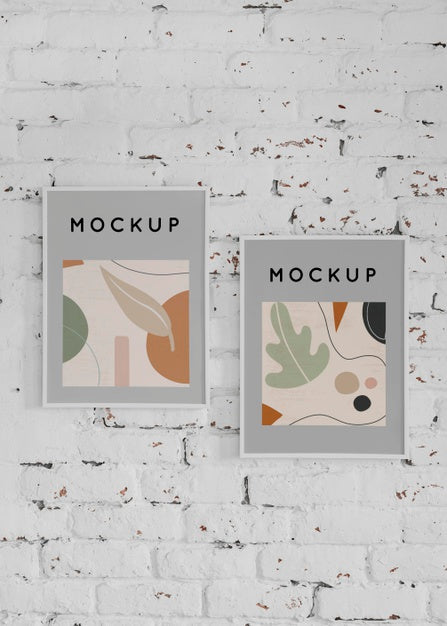 Free Mock Up Frame On Wall Psd